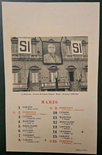 Calendario mussolini marzo - calendario,