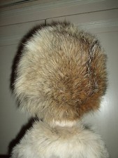 CAPPELLO COLBACCO COLLO SCARF COYOTE HAT PELLICCIA FUR VOLPE FOX FUCHS UNISEX 58