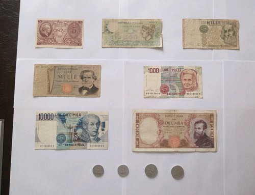 Lotto banconote lire - 7,