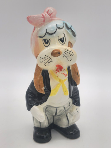 Vintage ceramic hound dog - ceramic,