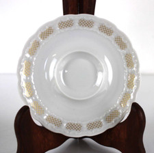 Piattino in porcellana bianca con dettagli oro VINTAGE da caffè BAVARIA Rialto