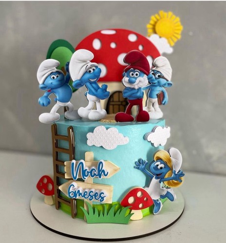Torta scenografica puffi - scenografica,