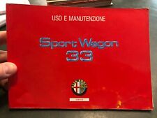 Libretto uso e manutenzione Alfa Romeo 33 Sport Wagon SW 2ª ed. IX/1991 epoca