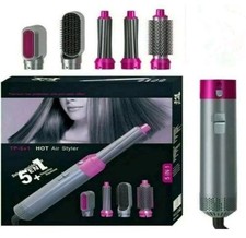 Spazzola Asciugacapelli 5 In 1 Accessori Intercambiabili Ceramica e Ioni new