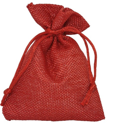 Sacchetto juta rosso - pz,