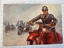Cartolina Collezione Polizia Italiana Battaglione Fiume Roma Moto Guzzi GTV GTW