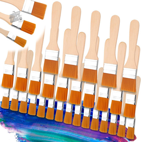 Set flat brushes wood - flat,