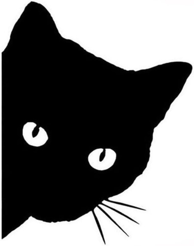 Adesivo sticker testa gatto - sticker,