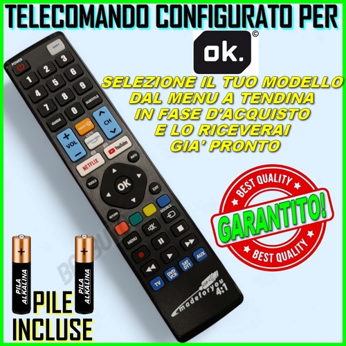 Telecomando configurato per - telecomando, ok