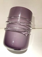 Vaso in vetro colore violetto cilindrico L'oca nera