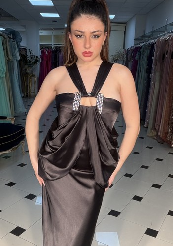 Abito lungo elegante - , nero