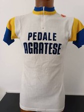 maglia ciclismo lana anni 80 vintage CASTELLI TEAM PEDALE AGRATESE TG XL