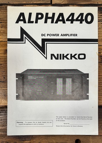 Amplificatore nikko alpha 440 - nikko,