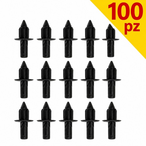100 pezzi rivetti plastica - pezzi,
