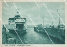 cn496 cartolina villa s.giovanni nave traghetto in arrivo reggio calabria