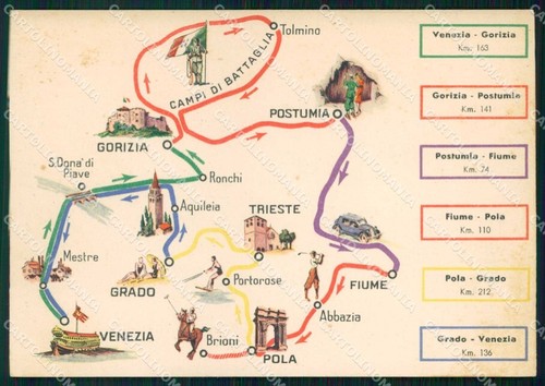 Trieste città cartina - cartina, fg