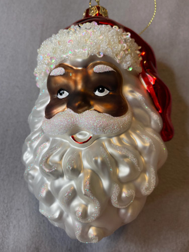 Ornamento babbo natale nero - ornamento,