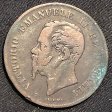 1862-N Italy 5 Centesimi