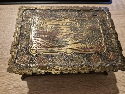 Antique vintage gold inlay - gold,
