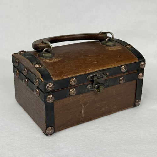 Vintage wood metal studded - vintage,