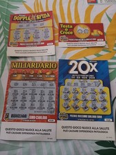 Gratta e vinci usati grattati 20x doppia sfida  testa o croce miliardario