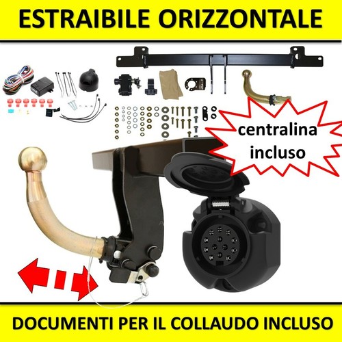 Gancio traino estraibile per