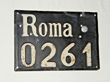 ROMA 0261 VATICAN ITALIAN - ANTICA TARGA AUTO SUPER LOW DIGIT LICENSE PLATE 1932