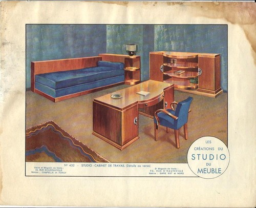 Stampa antica mobili studio - antica,