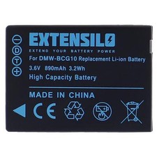 Batterie pour Panasonic Lumix DMC-ZS6 DMC-ZS8 DMC-ZX3 DMC-ZX1 890mAh 3,6V