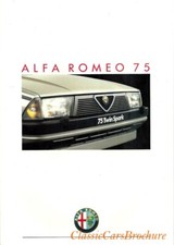 Brochure Depliant Alfa Romeo 75 1987 German Text 20 pagine