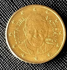 Moneta SPL 50 Centesimi RARA CITTÀ DEL VATICANO  PAPA FRANCESCO Anno 2016