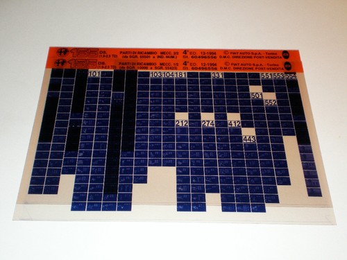 Microfiche catalogo ricambi - catalogo,