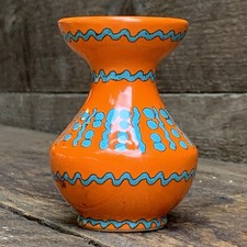 Vaso vintage arancione blu