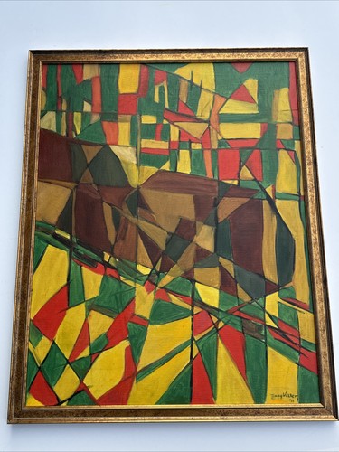 Quadro metà secolo cubista - quadro,