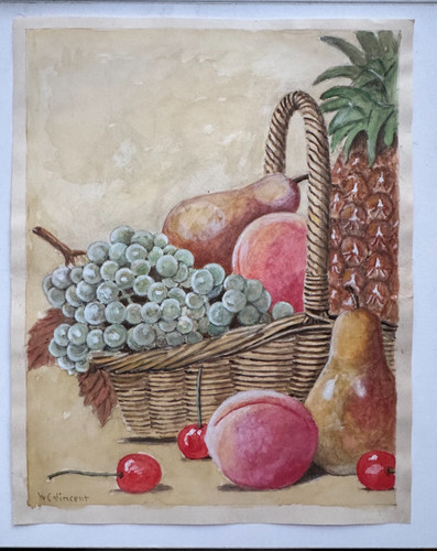 Quadro acquerello vintage anni