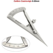Calibro Castroviejo Impianti Dentali Misuratore Pinza Dentista Misurazione 20mm