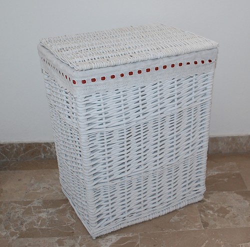 Cesta vimini portabiancheria