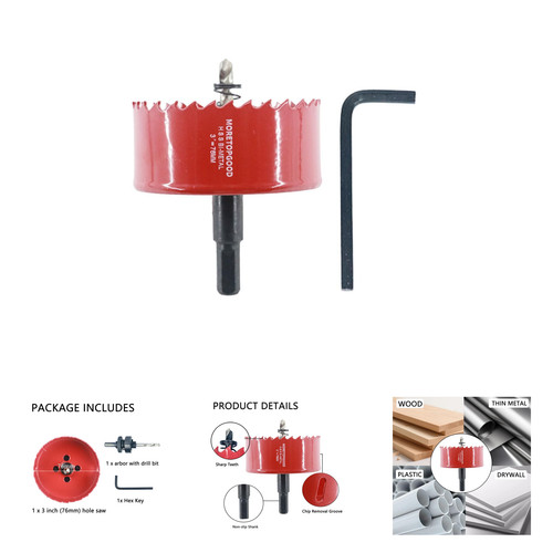 Inch hole saw with arbor - 3,