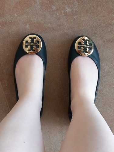 Ballerine pelle nera tory - pelle,