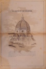 Stampa antica FIRENZE CUPOLA