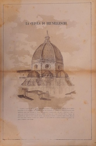 Stampa antica firenze cupola - stampa,