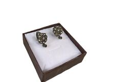 Orecchini Oro Antico 9kt Con Diamanti Antichi 