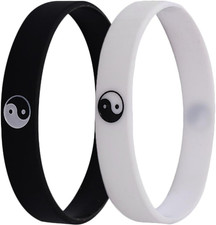 2 Pezzi Braccialetti Yin Yang