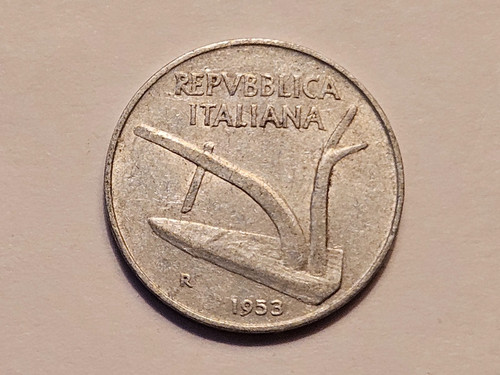 1953 italia lire - 10, moneta