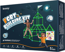 144 Pz Kit Costruzioni Del Forte per Bambini Con Gioco Di Lancio, Brilla Al Buio