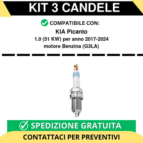 Kit candele per - kia, picanto