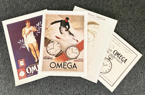 Omega vintage poster - 4x, set