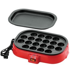 Home Swan Macchina Takoyaki Elettrica Staccabile con Pressa Piatta Snt-80 Rosso_