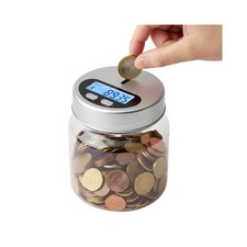 Salvadanaio Digitale Conta Monete Euro Elettronico Display Lcd Automatico 17cm