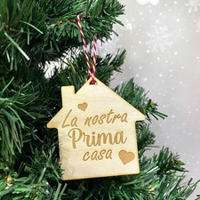 Pallina natale legno a - pallina,